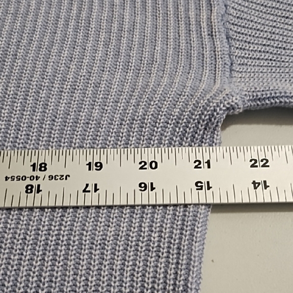 Lightweight Transitional Layering Boxy Sweater Natural Cotton Blend Wood Buttons - Picture 3 of 11